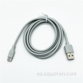 Cable de datos del teléfono de material blanco TPE para iPhone